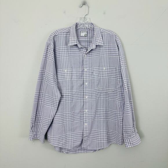 Levi's Other - Levi’s Silver Label Purple Plaid Long Sleeve Button Up Shirt Men’s Size L